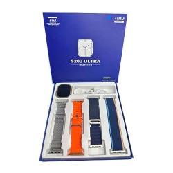 Smartwatch S200 Ultra com 4 Alças 49mm (Versão para Chamada) NFC Preto Smartwatch S200 Ultra com 4 Alças 49mm (Versão para Chamada) NFC Preto